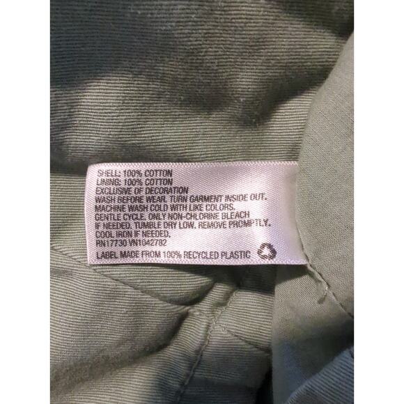 Cat & Jack Light Sage Green Zip Up Jacket Heart Cheetah Peace Girls Sz L (10-12) - Picture 7 of 7